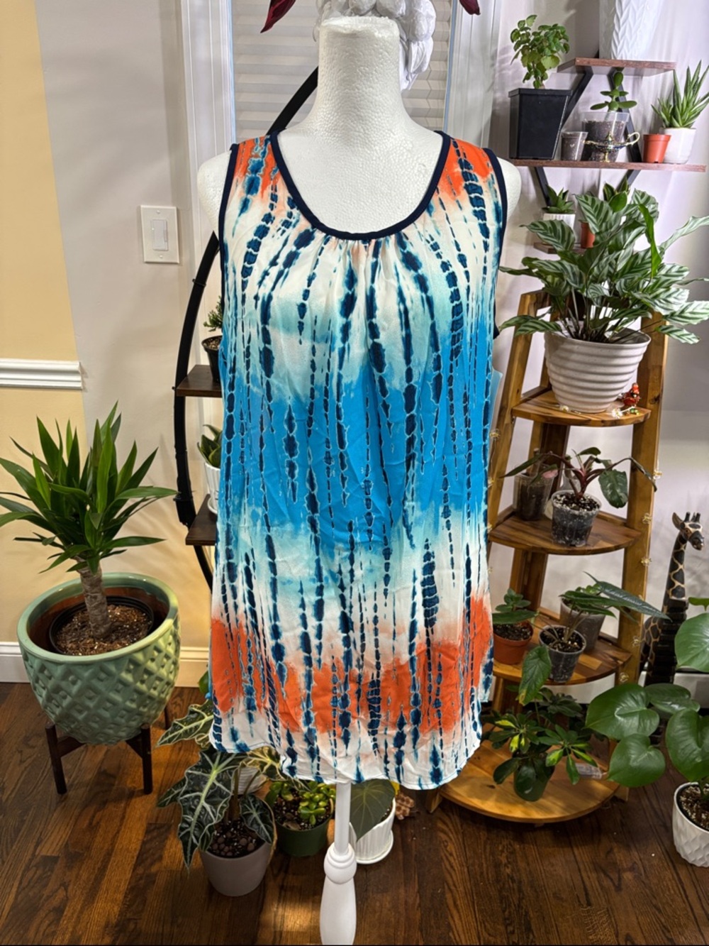 P & Rose Sleeveless Tie dye tunic size S